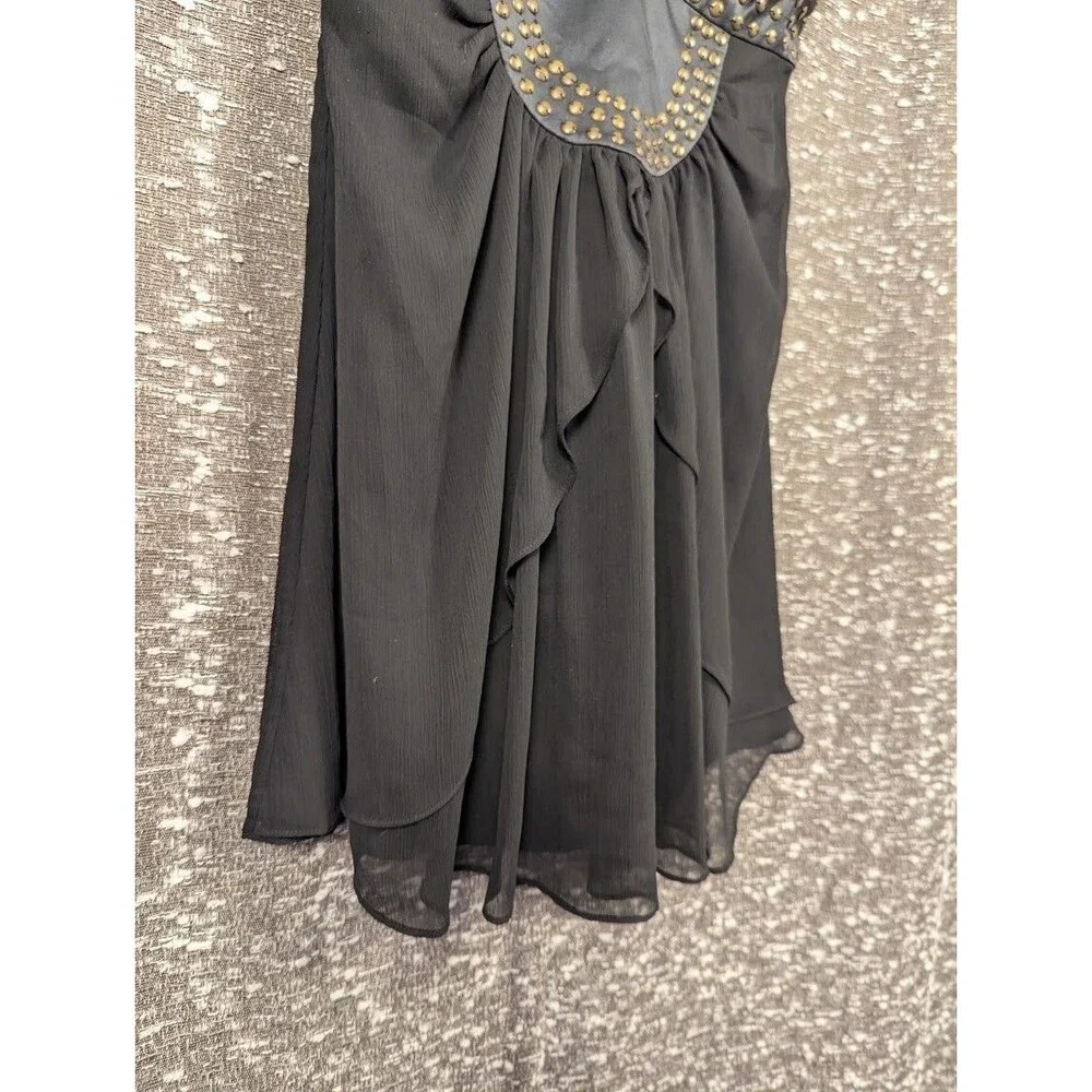 BCBGeneration Black Studded Chiffon Cocktail Dress‎